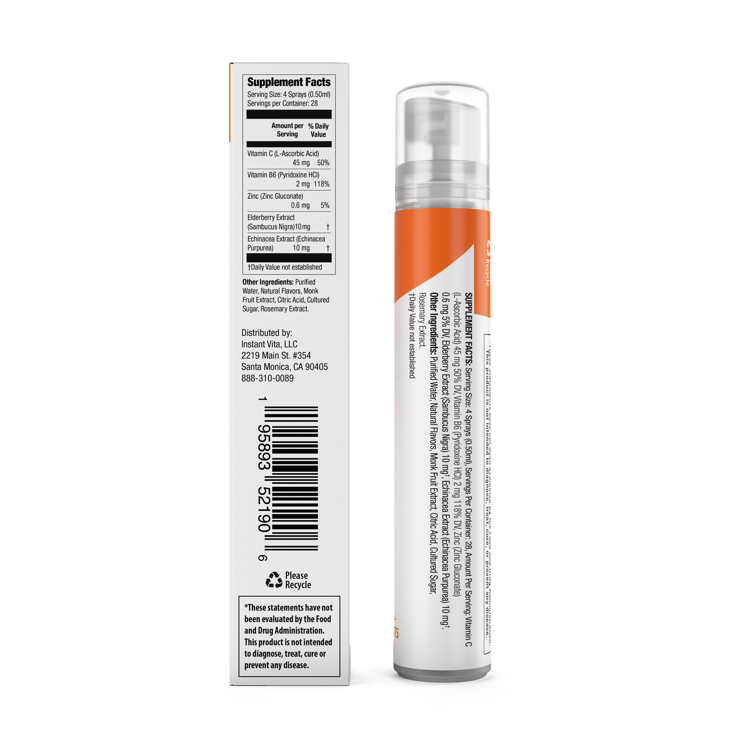 instantVITA Vitamin C + Antioxidants Immune Support Oral Spray